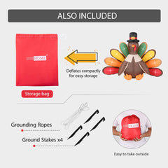 VIVOHOME inflatable turkey set up in a garden