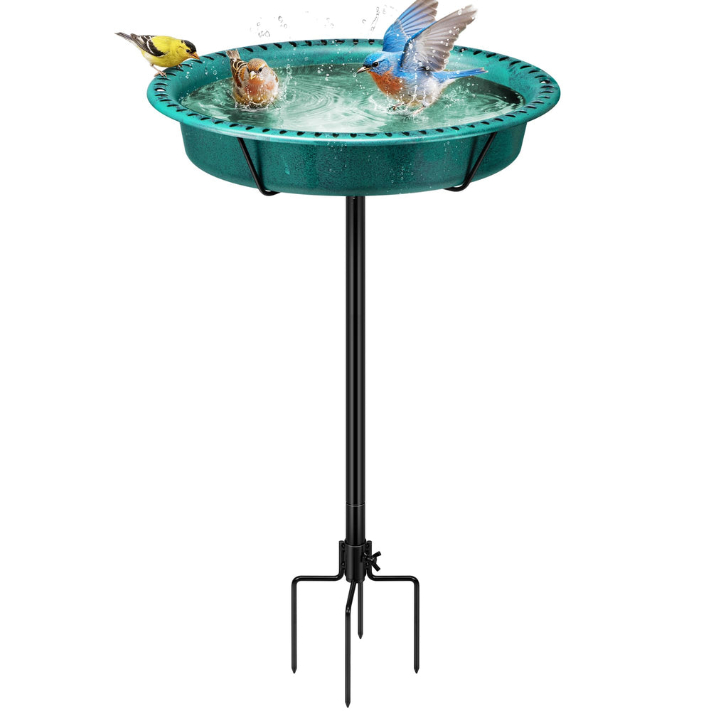 VIVOHOME Oval Bird Bath front view with antique bronze finish