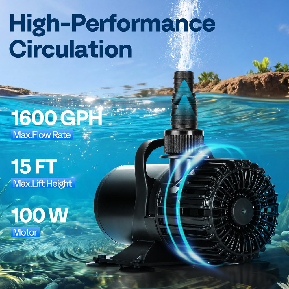 VIVOHOME pond pump with included accessories