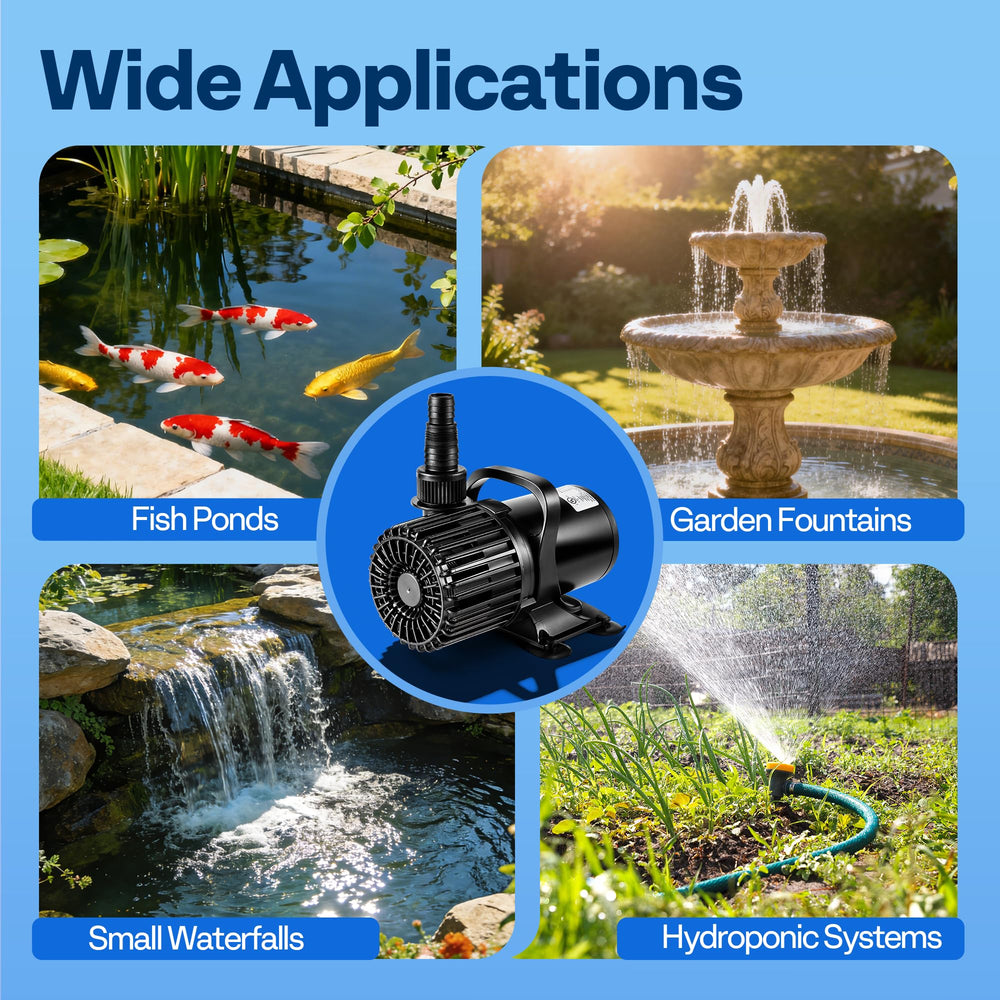 VIVOHOME pond pump with protective mesh shield