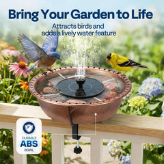 VIVOHOME solar fountain nozzle options for bird bath