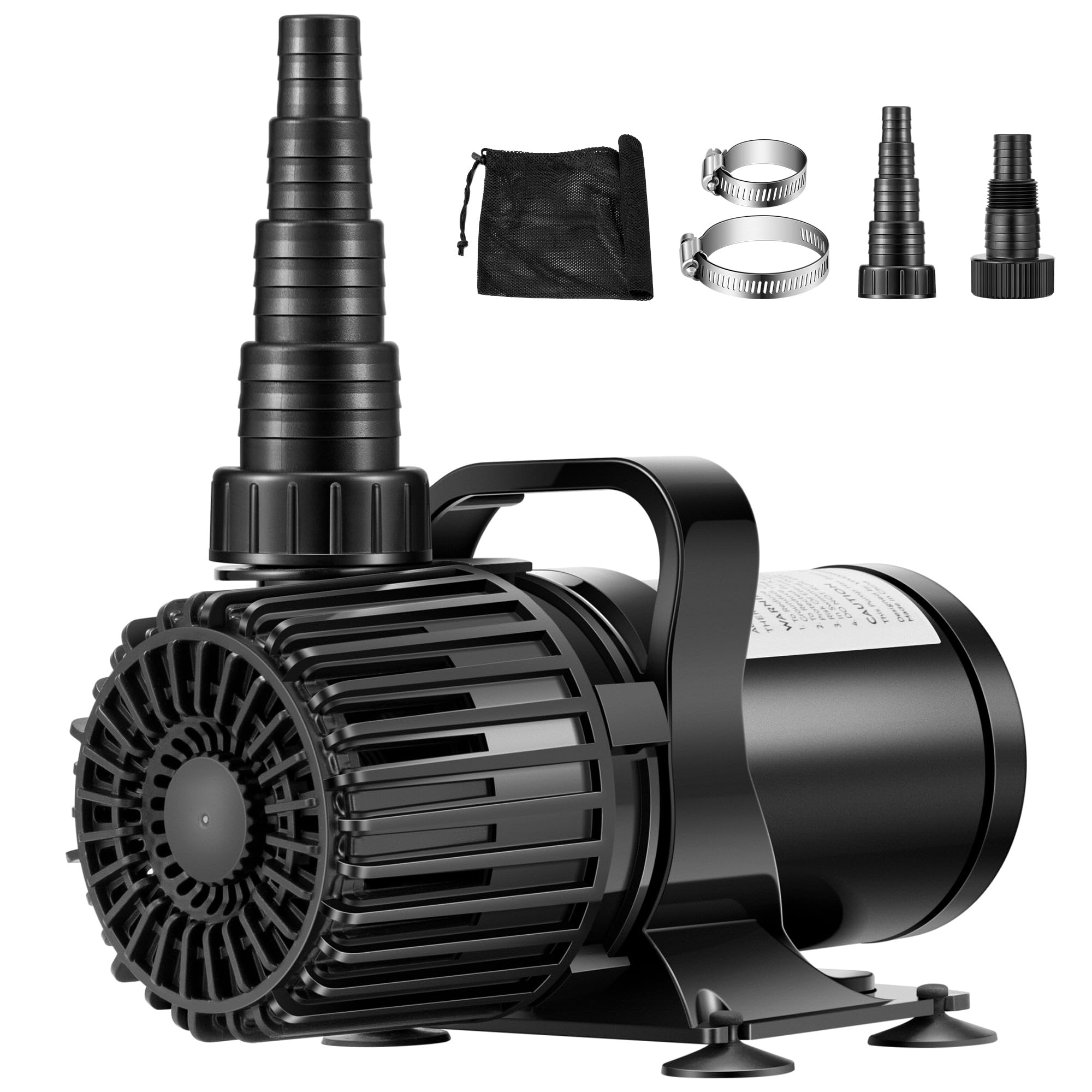 VIVOHOME Submersible Pond Pump front view with accessories