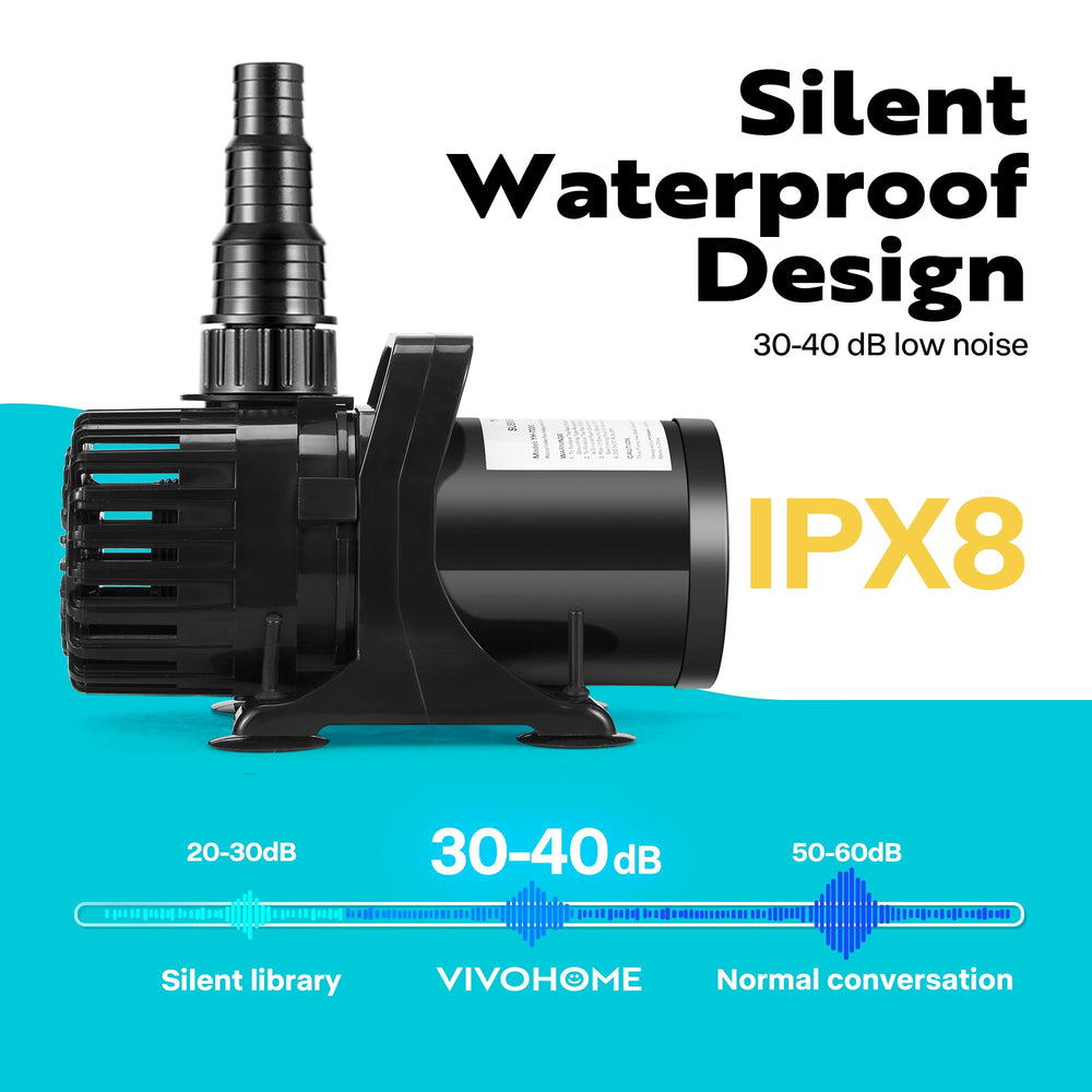 VIVOHOME Submersible Water Pump side view