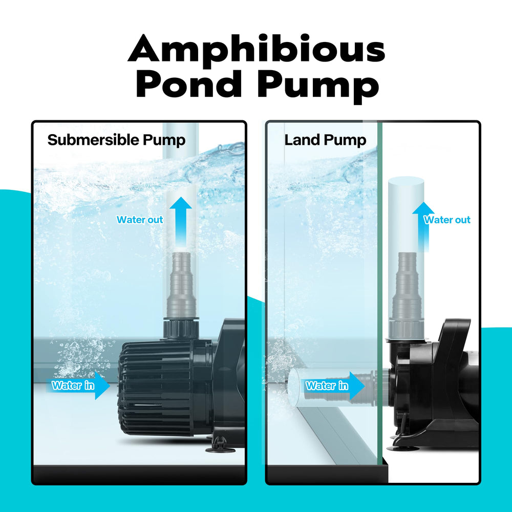 VIVOHOME water pump with black filter mesh bag