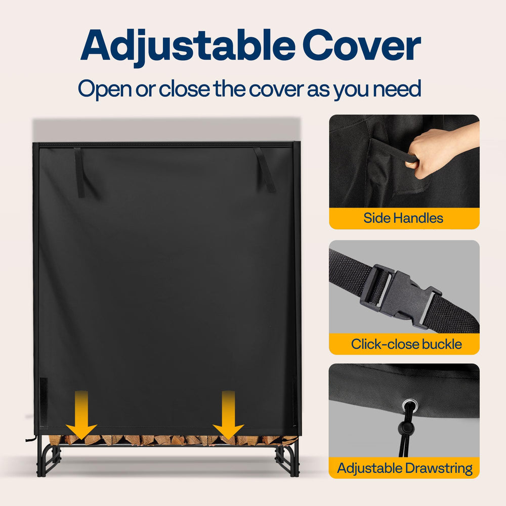 VIVOHOME waterproof log cover folded for storage