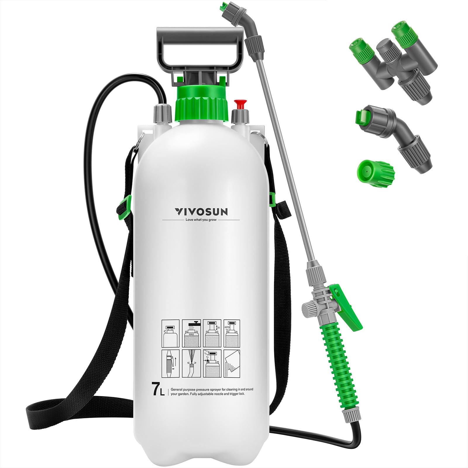 VIVOSUN 1.8 Gallon Pump Sprayer front view