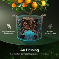 VIVOSUN 1 Gallon Grow Bags stacked for storage