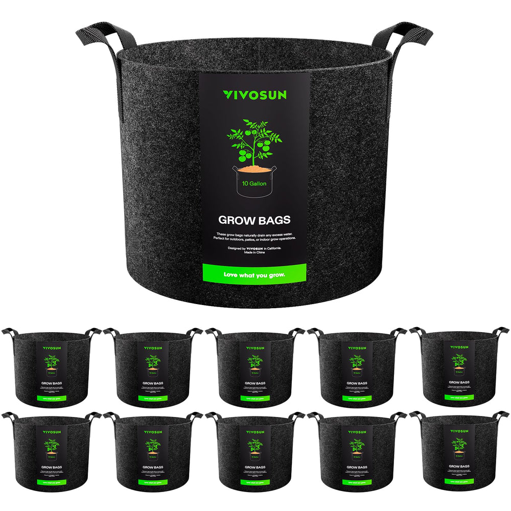 VIVOSUN 10 Gallon Fabric Grow Bag front view