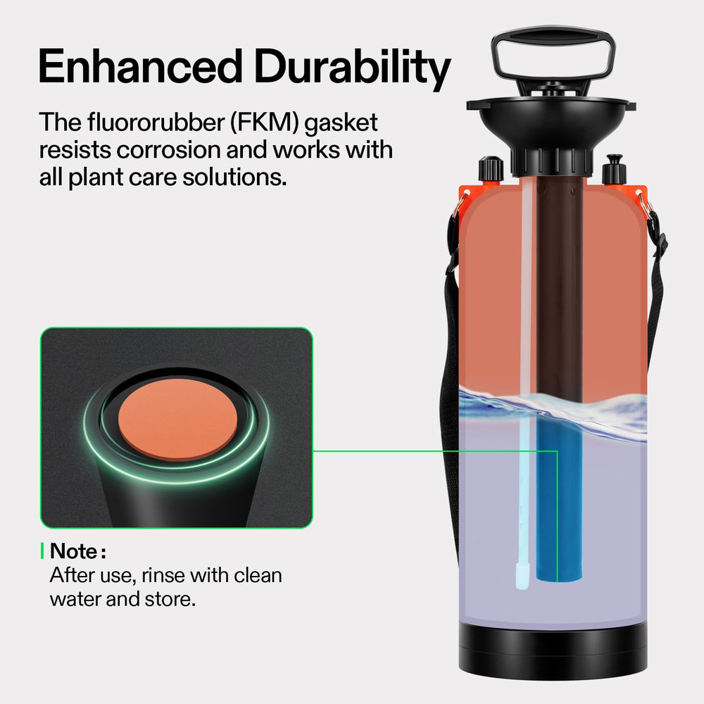 VIVOSUN 2.64-Gallon Pump Pressure Sprayer in use in a garden