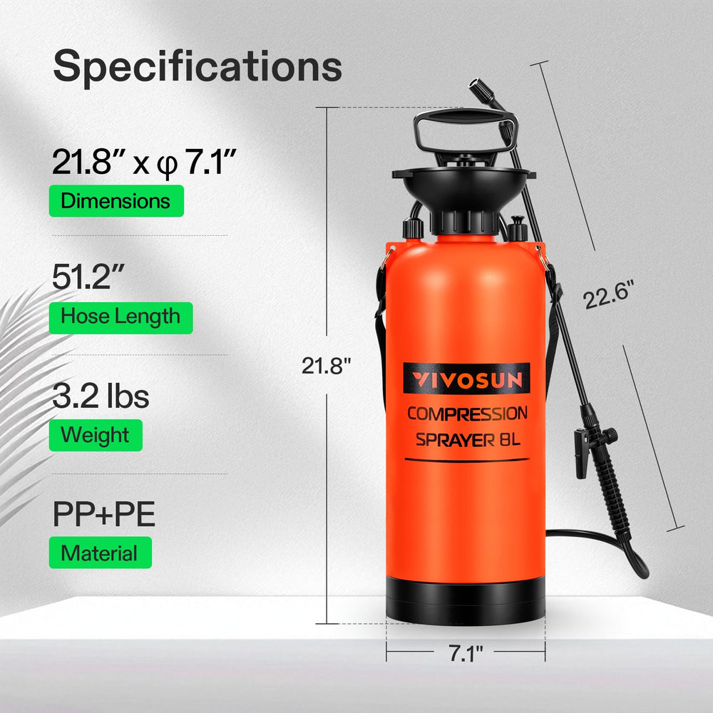VIVOSUN 2-Gallon Pump Pressure Sprayer adjustable nozzle close-up