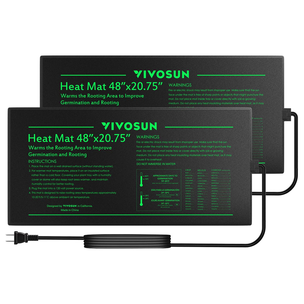 VIVOSUN 2-Pack 48" x 20.75" heating mat front view