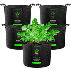 VIVOSUN 20 Gallon grow bag black front view