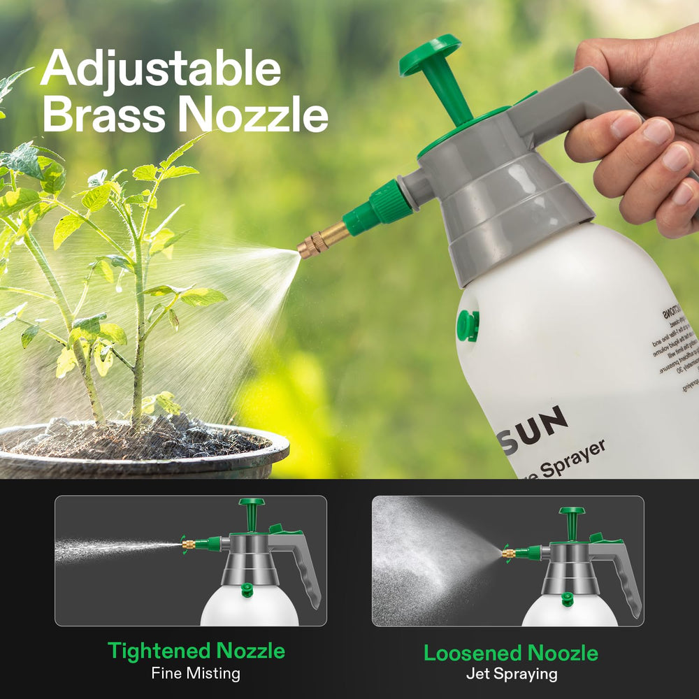 VIVOSUN 2L Pump Sprayer side view with safety valve