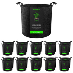 VIVOSUN 3 Gallon Fabric Grow Bag front view with handles
