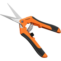 VIVOSUN 6.5 Inch Garden Scissors front view, orange handles