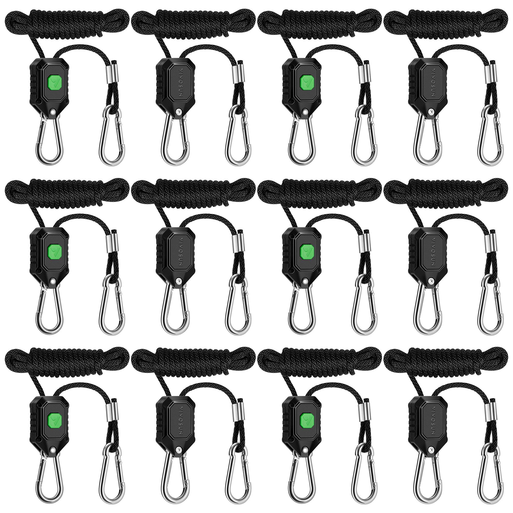 VIVOSUN 6-Pair Adjustable Grow Light Hanger 8Ft length