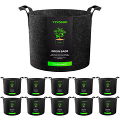 VIVOSUN 7 Gallon Fabric Grow Bag with handle, black