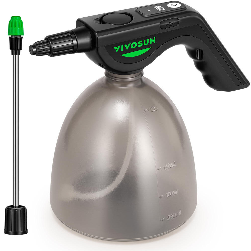 VIVOSUN 70oz Battery Powered Sprayer front view with extension rod