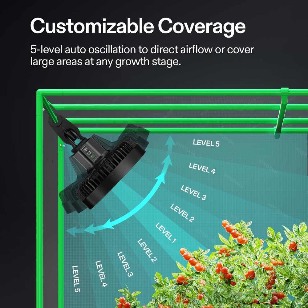 VIVOSUN AeroWave E6 Gen2 Clip Fan in a grow tent setup