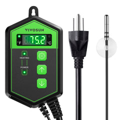 VIVOSUN Digital Heat Mat Thermostat Controller front view