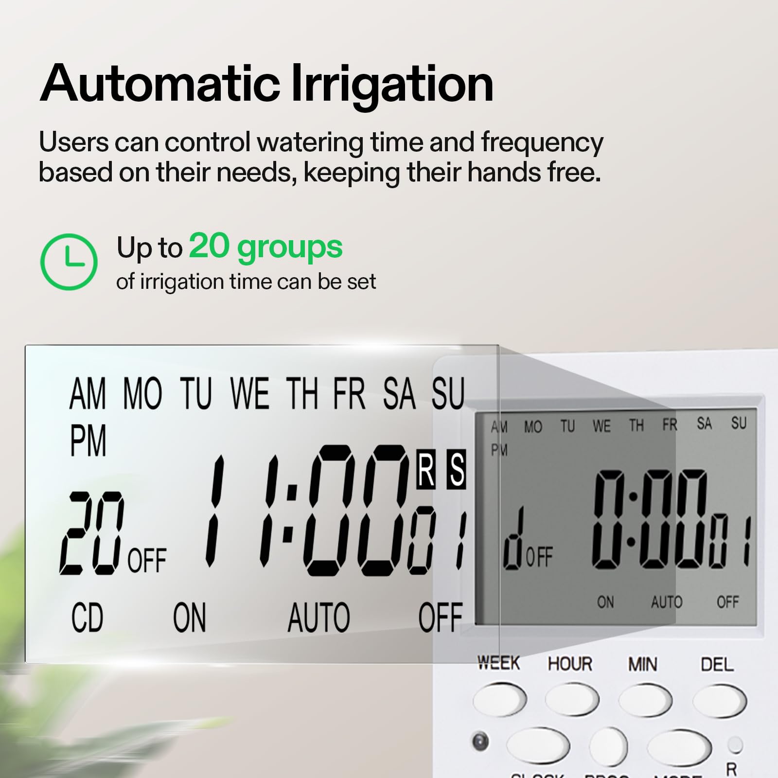 VIVOSUN drip irrigation system installed in a garden