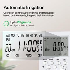 VIVOSUN drip irrigation system installed in a garden