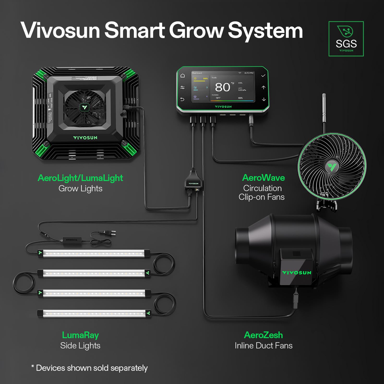 VIVOSUN G6 Inline Fan in an indoor grow tent