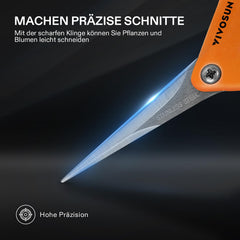 VIVOSUN gardening scissors with orange grip handles