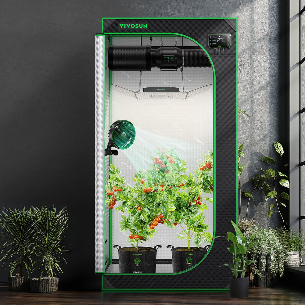 VIVOSUN grow bag being lifted by reinforced handle