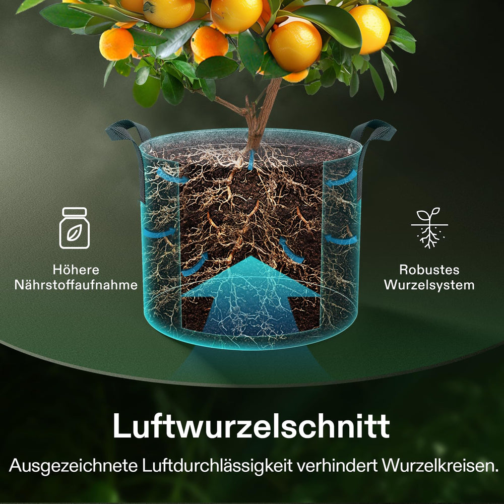 VIVOSUN grow bag in a garden setting with plants
