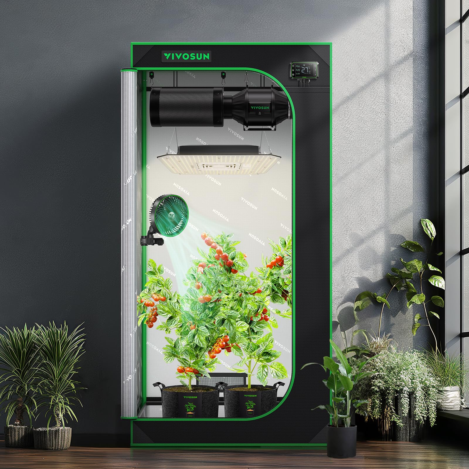 VIVOSUN grow bag showing breathable fabric material