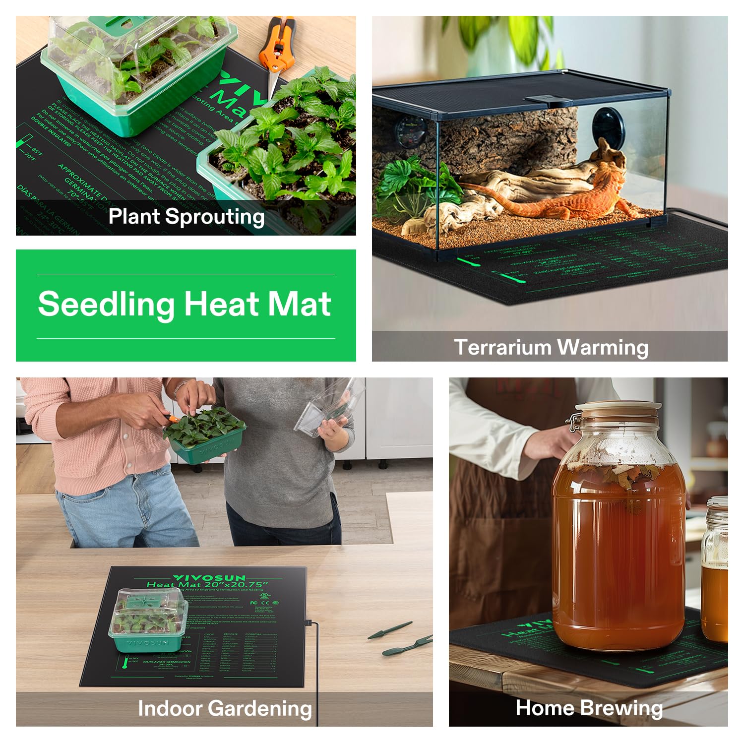 VIVOSUN Heat Mat dimensions and specifications