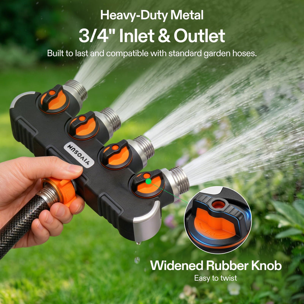 VIVOSUN hose splitter demonstrating multiple hose connections