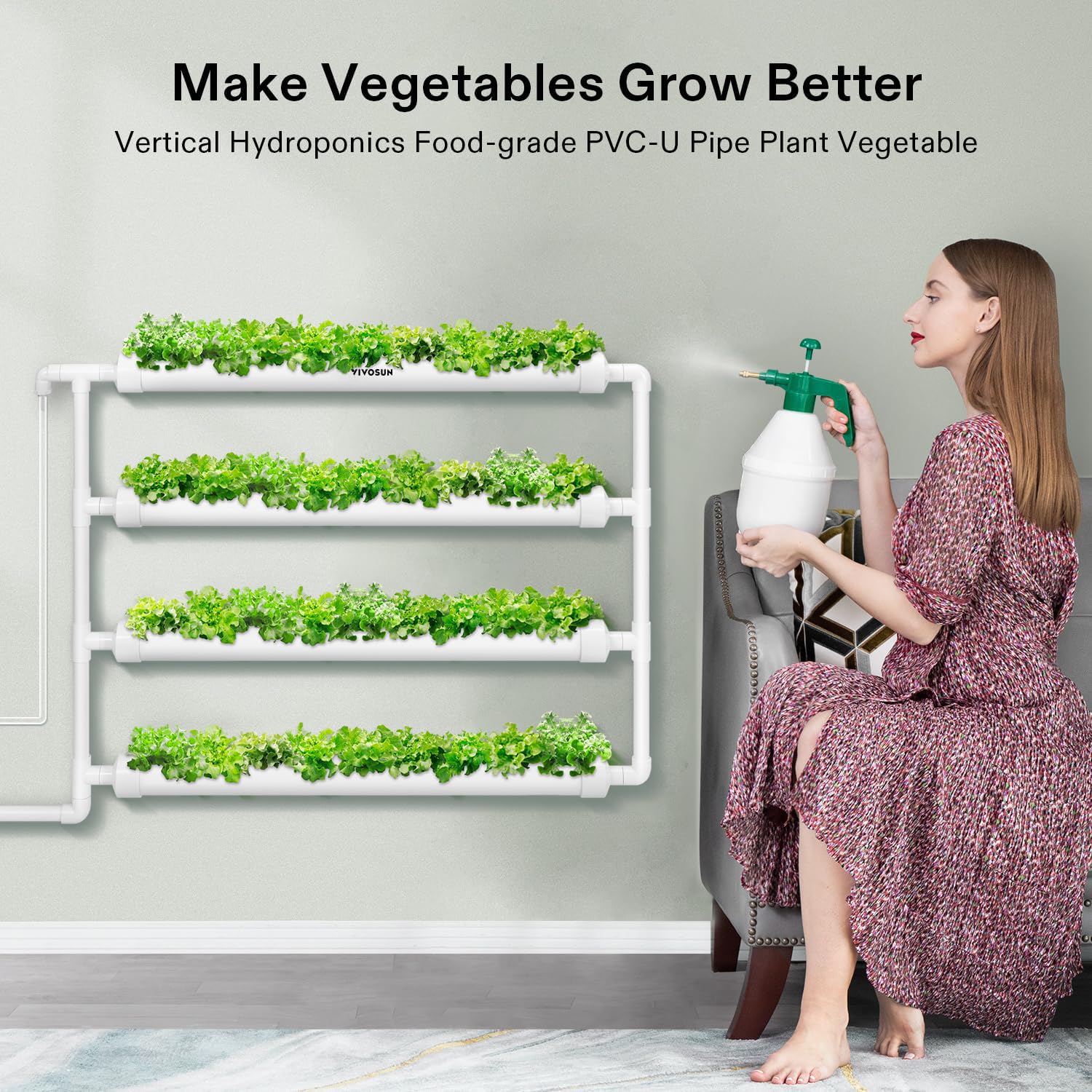 VIVOSUN Hydroponic Grow Kit complete set with pump and timer