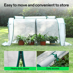 VIVOSUN Mini Greenhouse with roll-up zippered door open