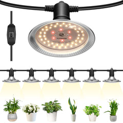 VIVOSUN Outdoor LED Grow Lights front view with six bulbs