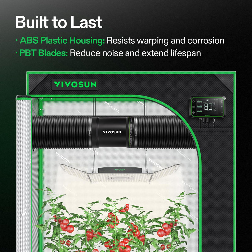 VIVOSUN P4 4" Inline Fan back view