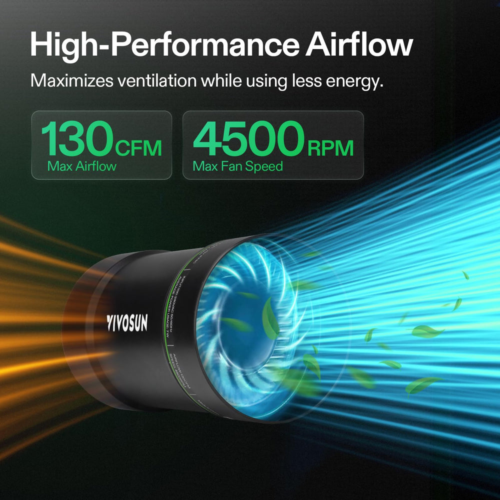 VIVOSUN P4 4" Inline Fan side view