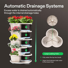 VIVOSUN planter stacked with flowers and vegetables