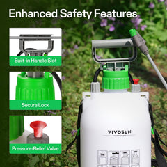 VIVOSUN Pump Sprayer 1.35 Gal with shoulder strap and hose
