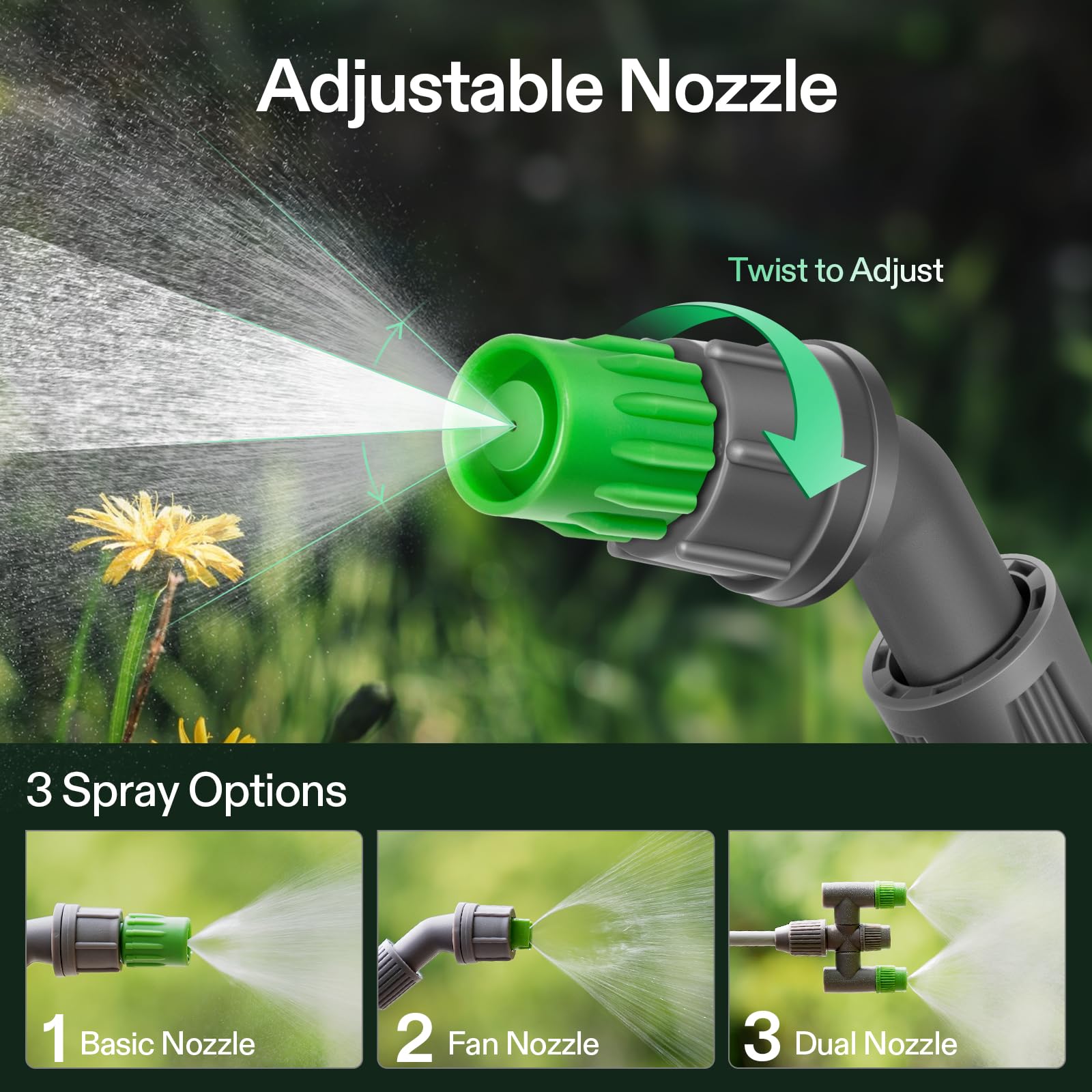 VIVOSUN Pump Sprayer adjustable nozzle close-up