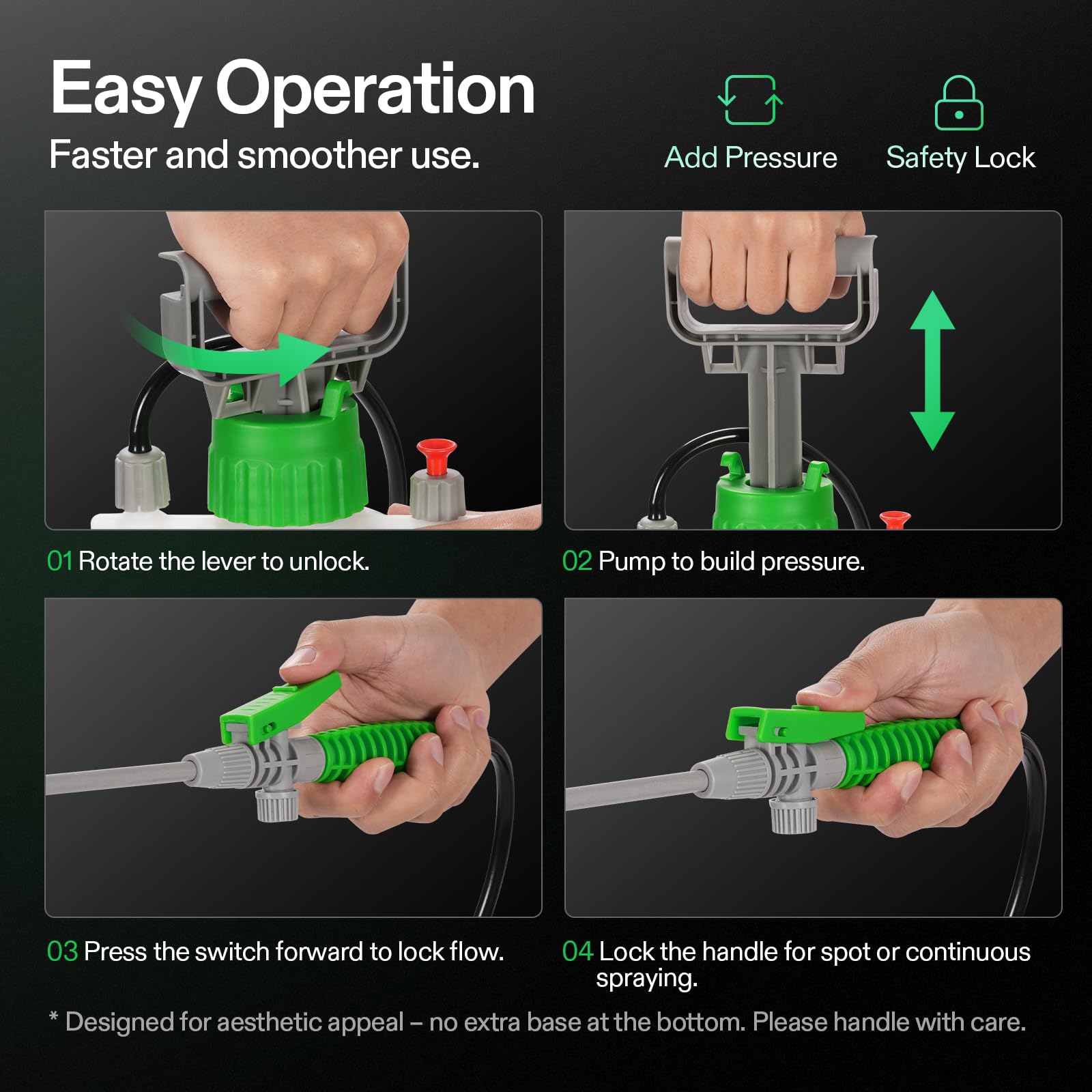 VIVOSUN Pump Sprayer showcasing adjustable nozzle in use