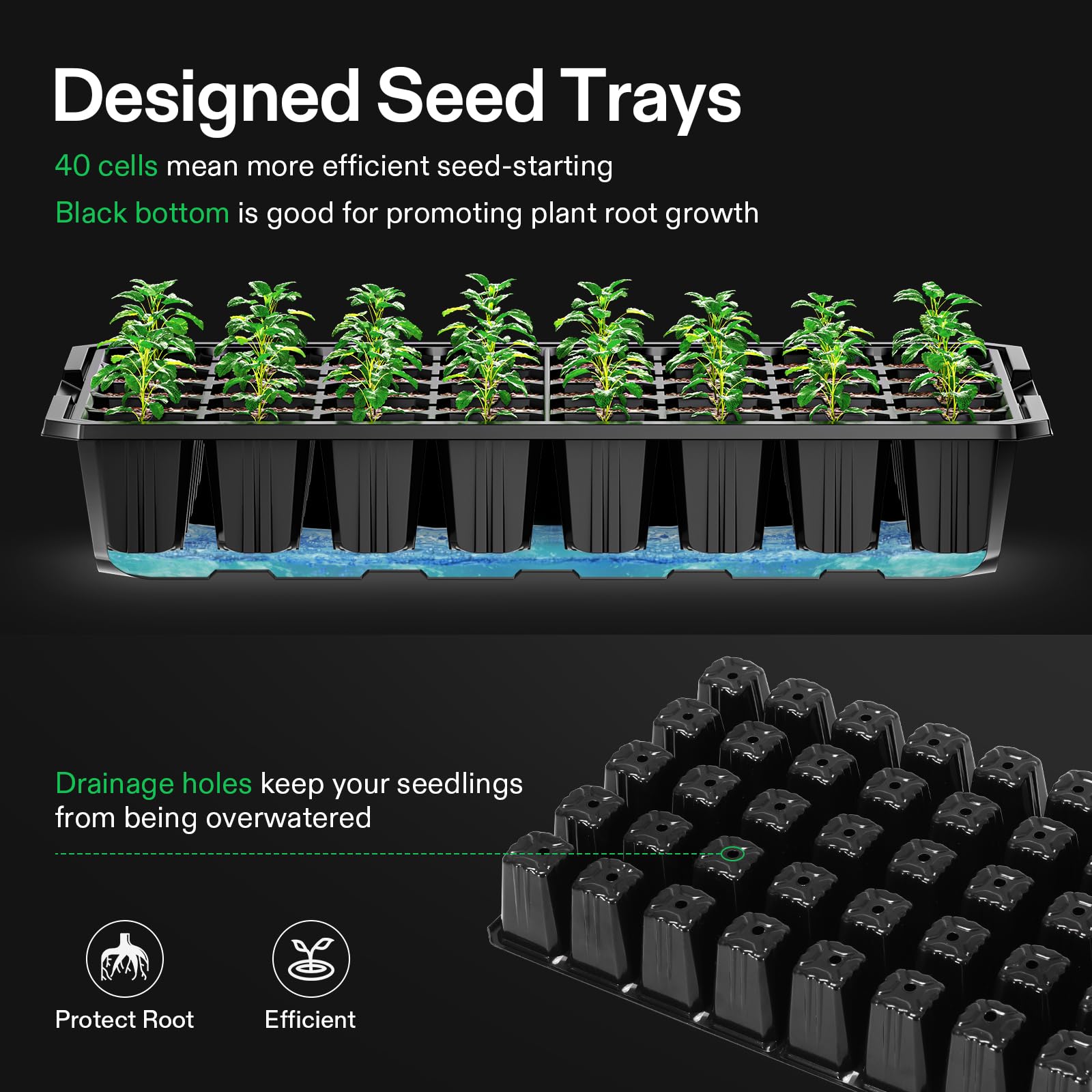 VIVOSUN seed starter kit with heat mat compatibility highlighted