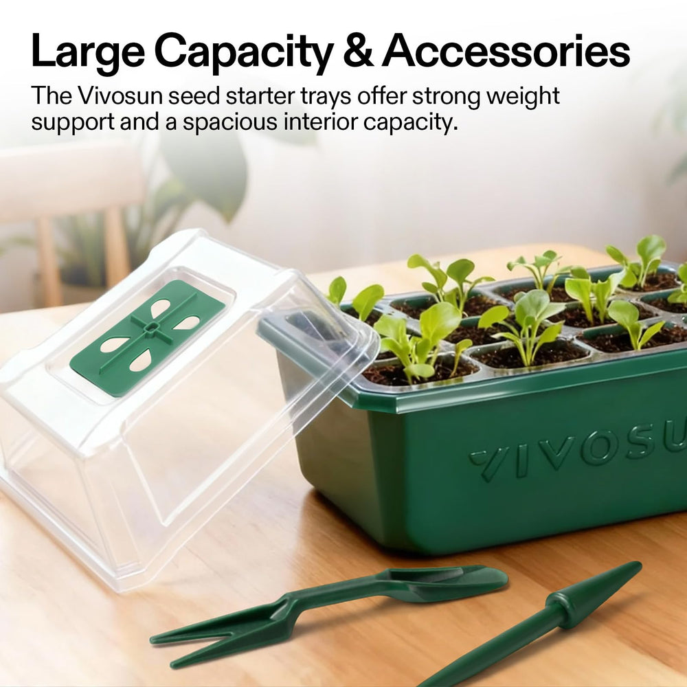 VIVOSUN seed starter tray with green plastic design