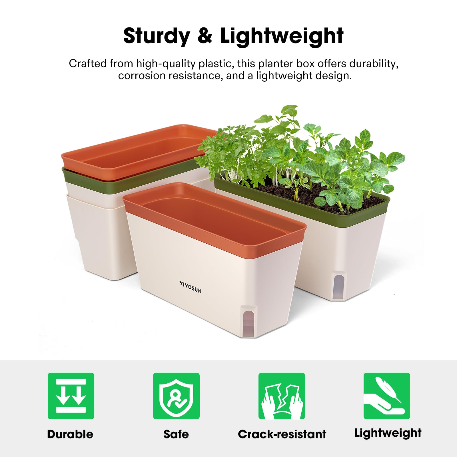 VIVOSUN self-watering planter with plant label included