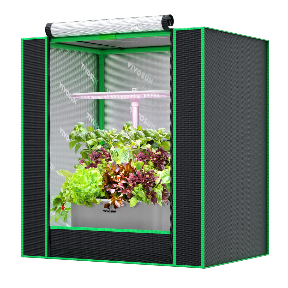 VIVOSUN Small Grow Tent front view, 20"x14"x21", green