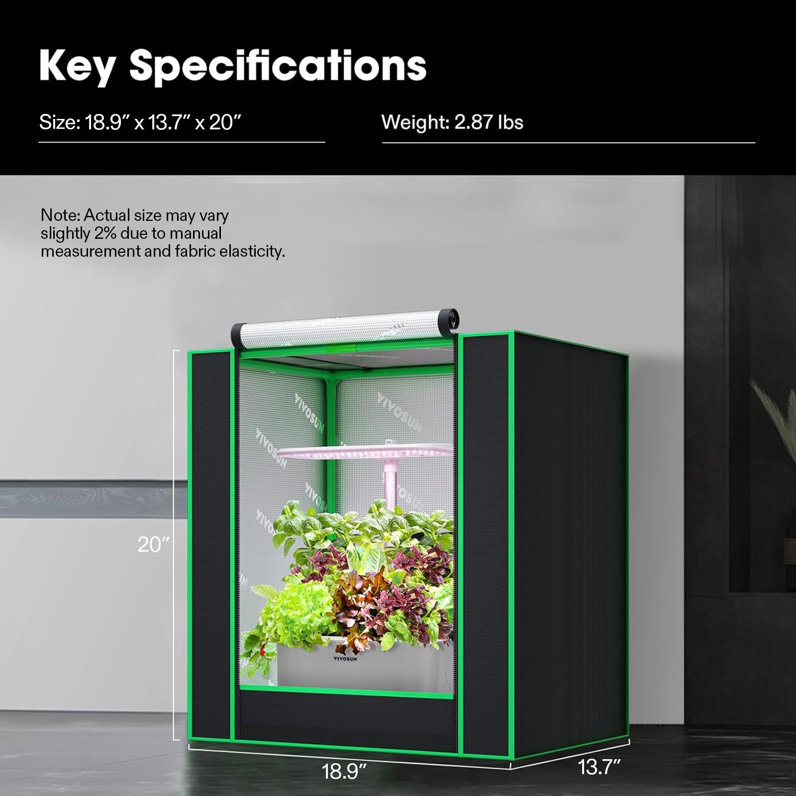 VIVOSUN Small Grow Tent in a living room setup