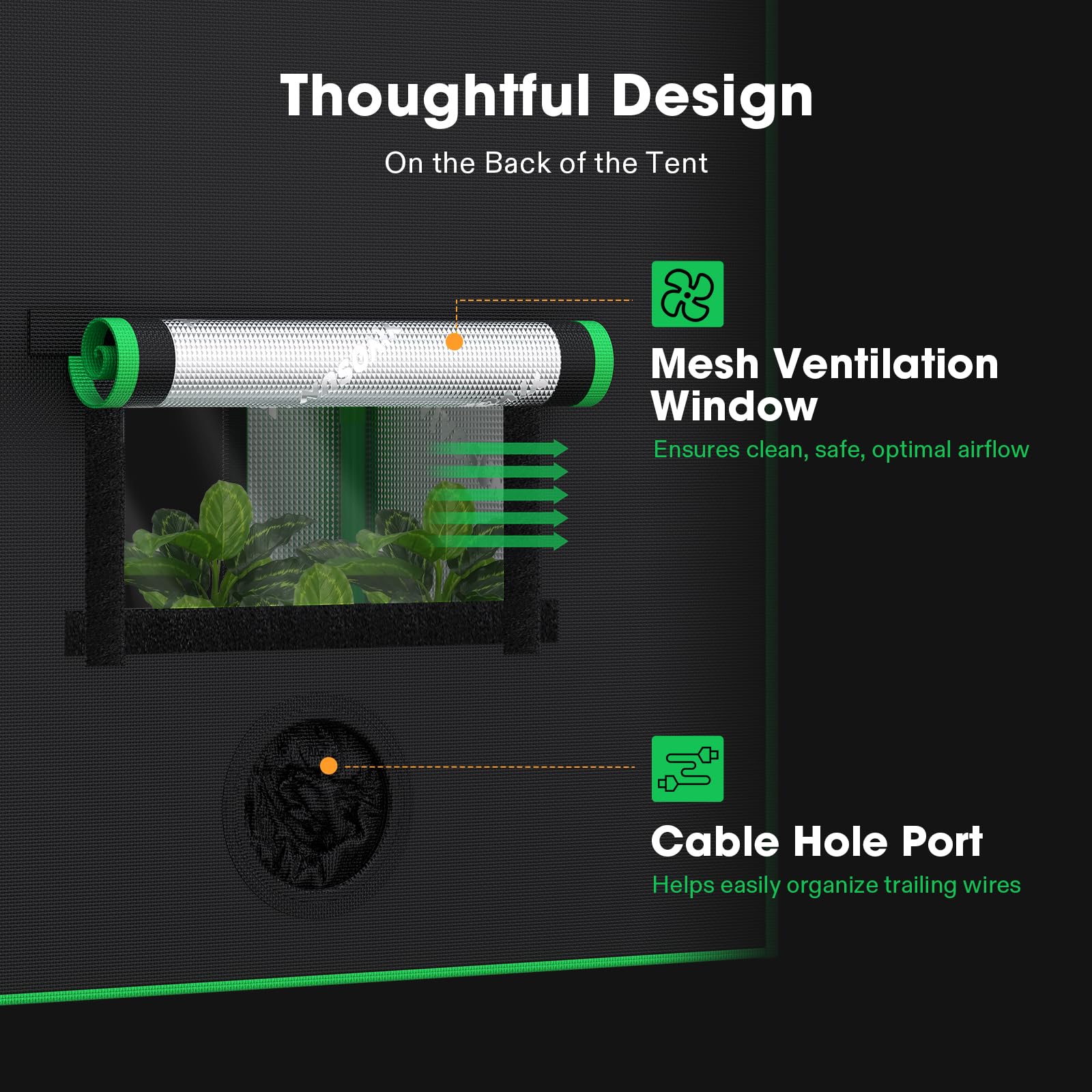 VIVOSUN Small Grow Tent interior view with plants