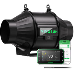 VIVOSUN T4 Inline Fan front view with controller