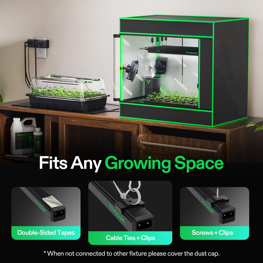 VIVOSUN T5 Grow Light in a greenhouse setting
